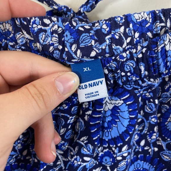 Old navy blue floral midi dress with pockets women's size‎ xl - Picture 6 of 6
